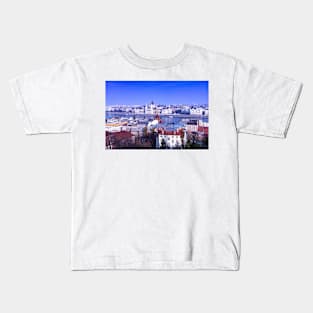 Hungarian Parliament from the Buda Side of Budapest Kids T-Shirt